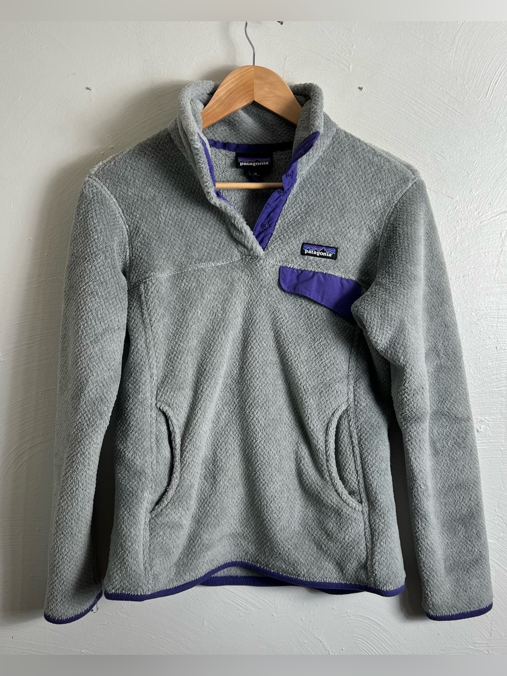 Patagonia Purple & Gray ReTool Fleece Size Medium